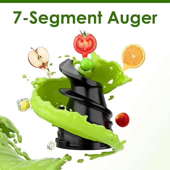 Cold Press Juicer, Touchscreen Juicer Machines with Wide Feed Chute, Stainless Steel Masticating Juicers Easy to Clean, Ergonomic Operational Panel Design, High Juice Yield, Steel