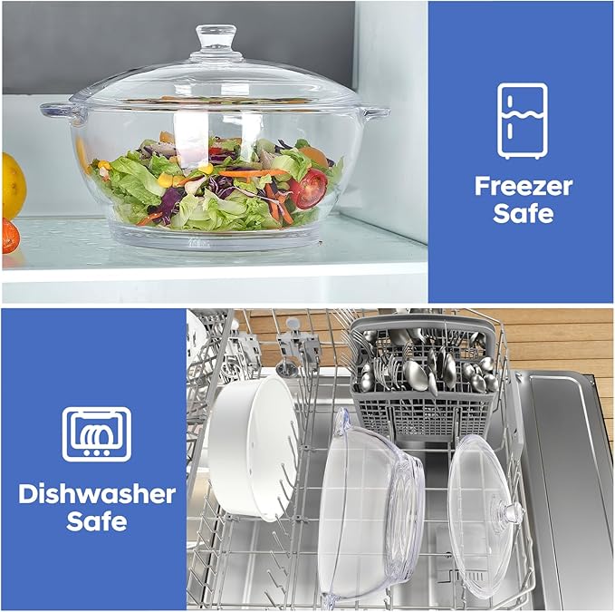 Glass Microwave Steamer for Vegetables, Broccoli, Fish & Food – Oven Safe Steamer Bowl for Cooking, BPA-Free, Odorless & Dishwasher Safe（2.5L）