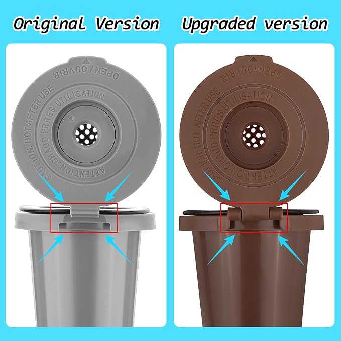 Reusable Filter Cup for Cuisinart (Upgraded Version - 2 PACK Brown)