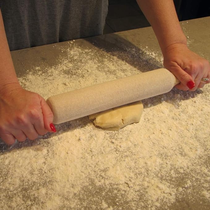 Treasure Gurus 2pc Premium Rolling Pin Cover Set Pastry Baking Roller Cloth Non Stick Kitchen Tool Accessory