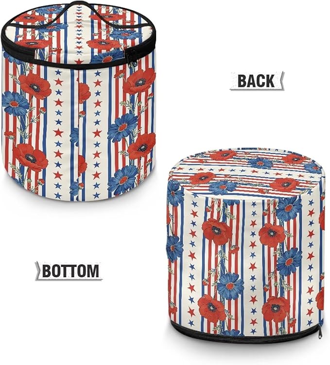 Stars And Stripes Pressure Cooker Insulation Bag for America250 Rose Print Insulated Carrier Electric Pressure Cooker Storage Bag Keep Your Cooker Dust Free