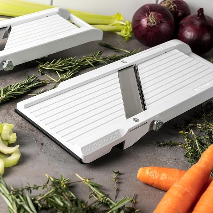 Benriner Mandoline Jumbo Slicer, Japanese Stainless Steel Blade, BPA Free, 13 x 6.5-Inches, Official US Version with Authentic Retail Packaging