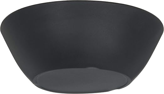 Carlisle FoodService Products Ridge Reusable Plastic Bowl for Home and Restaurant, Melamine, 52 Ounces, Soapstone, (Pack of 12)