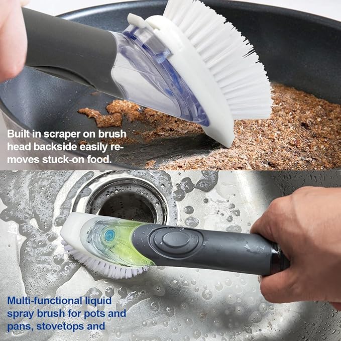CELOX 36 Pack Dish Sponge for Kitchen, Dish Brush with Soap Dispenser for Cleaning Pots, Dishes, Bowls