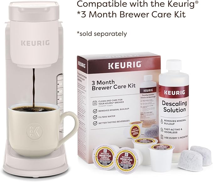 Keurig K-Express Single Serve K-Cup Pod Coffee Maker, 3 Brew Sizes, Strong Button Feature, 42oz Removable Reservoir, Warm Stone