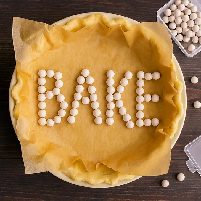 Mrs. Anderson's Baking Ceramic Pie Crust Weights, 270 Count, Natural Stoneware, For Blind Baking Pie Crusts And Tart Shells With Even Baking Results