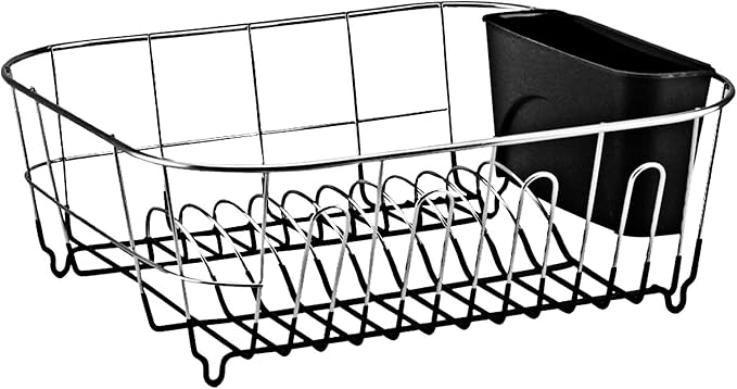 Neat-O Deluxe Chrome-Plated Steel Small Dish Drainers (Black)