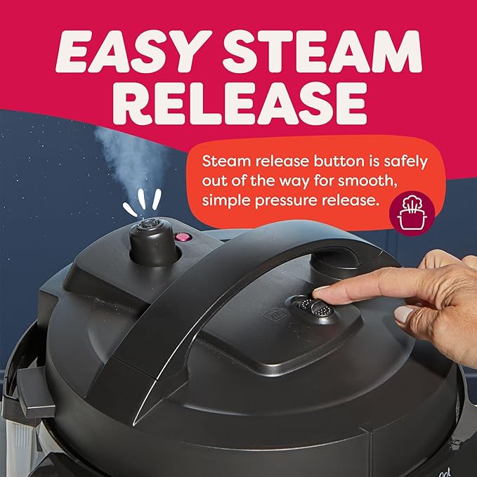 Instant Pot 4QT RIO Mini 7-in-1 Multi-Cooker, Pressure Cooker, Slow cook, Sauté, Steam, Rice Maker, Yogurt, & Warmer, Black, 4 Quarts