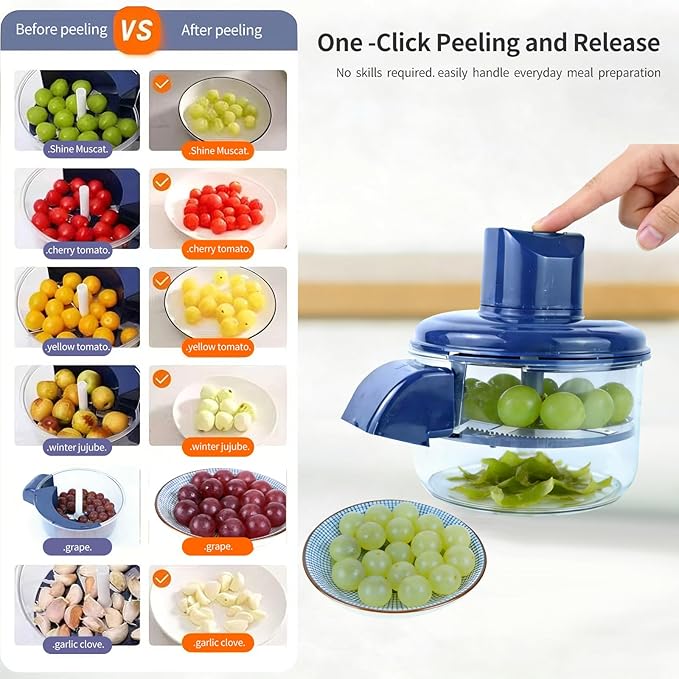 garlic peeler，electric peeler fruits and vegetables Peel the fruit quickly within 15 seconds. Easy to clean, suitable for both household and commercial use.Lazy Person's Magic Tool