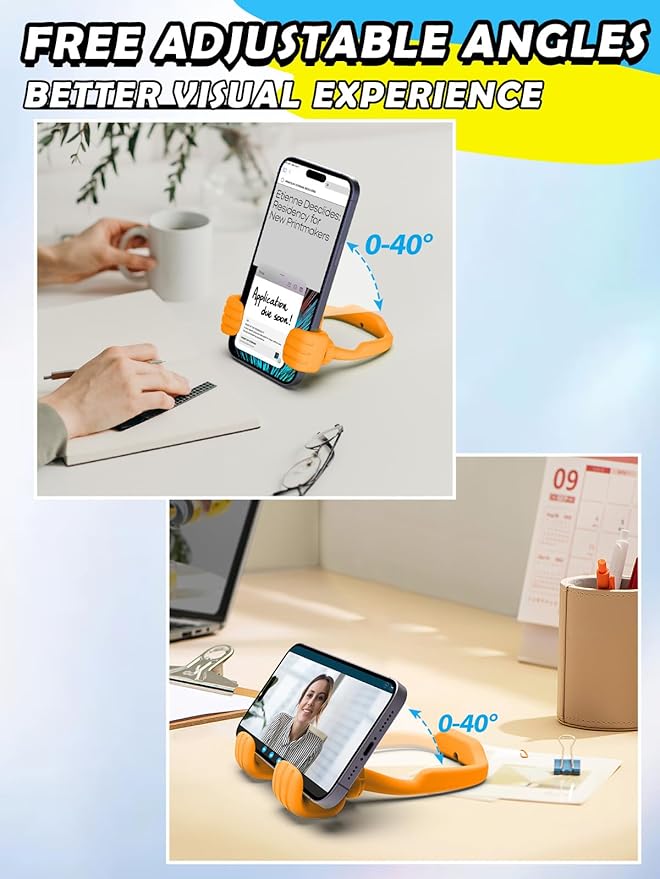 Stocking Stuffers for Teens Girls Women Cell Phone Holder: Thumbs Up Lazy Phone Stand Gifts for Adults Kids Boys Men Teenager Wife Mom Funny Gag Gadgets Ideas Who Wants Nothing Gift for Christmas