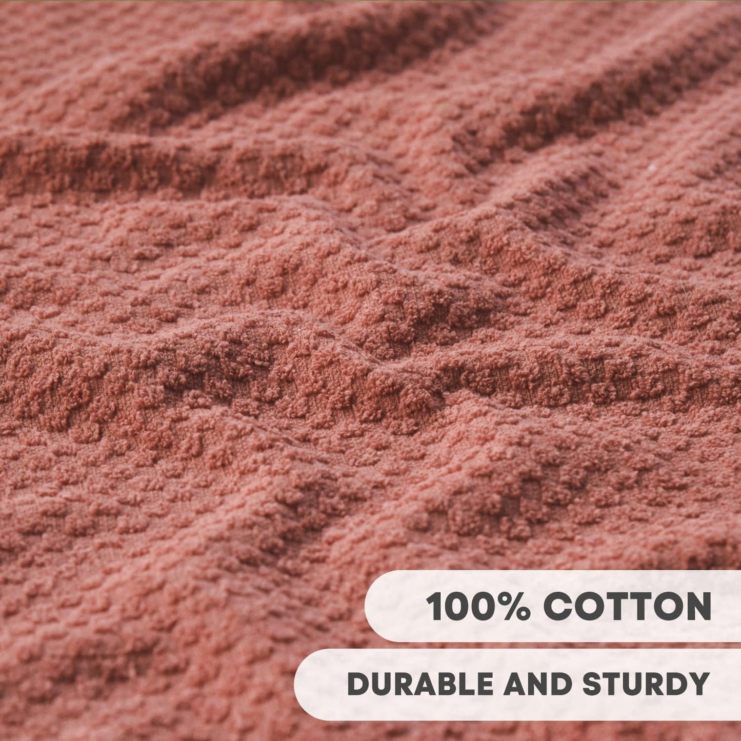 Artoid Mode Ring Spun Cotton Red Dishcloth Kitchen Towels, 12x12 Inch Ultra Soft Absorbent Quick Drying Household Cleaning Kitchen Rags Set of 4