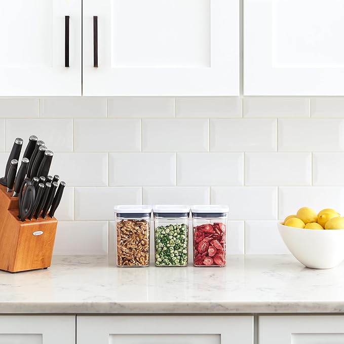 OXO Good Grips 3-PC Small Square Short POP Container Set,(Pack of 2)