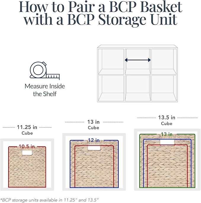 Best Choice Products 12x12in Pack of 5 Cube Storage Baskets, Water Hyacinth Multipurpose Collapsible Organizers, Handwoven Laundry Totes for Laundry, Living Room, Kids Room & Nursery - Brown