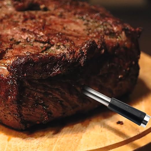 Wireless Meat Thermometer Digital, Long Range Bluetooth 5.2 with App Control, Compatible with iOS & Android, IP68 Waterproof, Fast Charging & Magnetic Smart Food Thermometer for Oven Grill BBQ Smoker