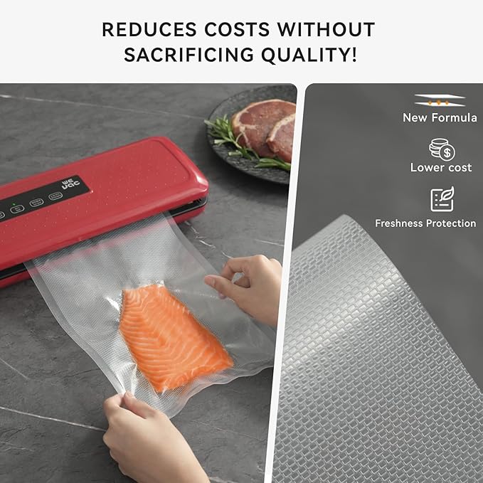 [2024 Q4] 8" x 12" Vacuum Sealer Bags, 200 Count-Ideal for Food Storage, Sous Vide, and Meal Prep, Keep Food Fresh and Nutrients, Wevac Lite