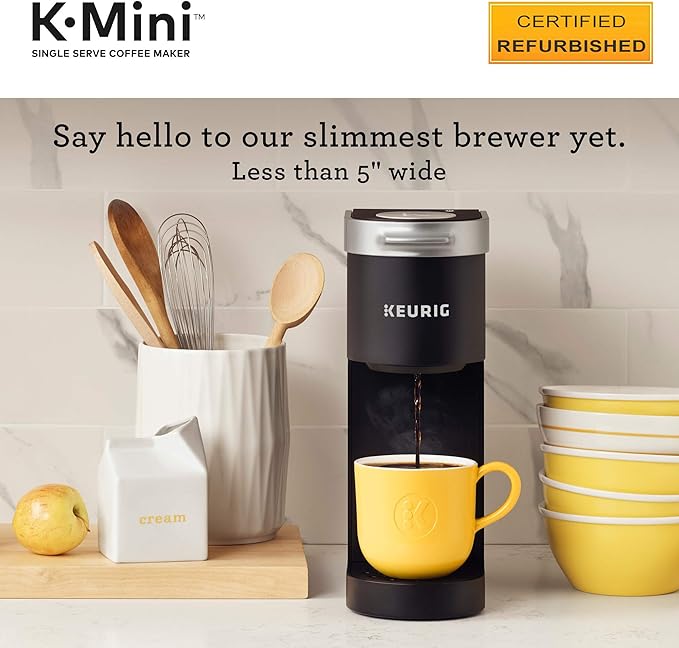 Keurig K-Mini Coffee Maker, Certified Refurbished, Black (Renewed)