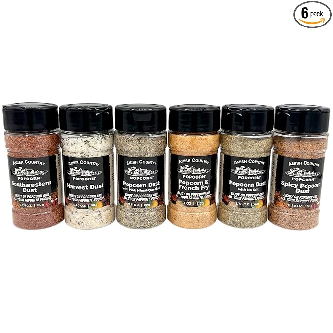 Amish Country Popcorn | 6 Pack Popcorn Dust Bundle | Old Fashioned, Non-GMO