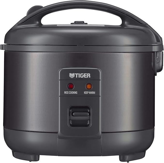 Tiger JNP-S55U-KY 3 Cup Capacity White Rice Cooker with Non-Stick Inner Pot, Retractable Power Cord, and Keep Warm up to 12 hours (Obsidian Black)