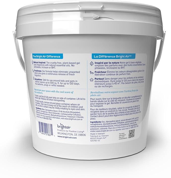 Bright Air 64 oz. Super Odor Eliminator, For Large Spaces, Cool & Clean, Case of 2, Odor Eliminator & Air Freshener, Natural Essential Oils, Lasts Up to 120 Days Each