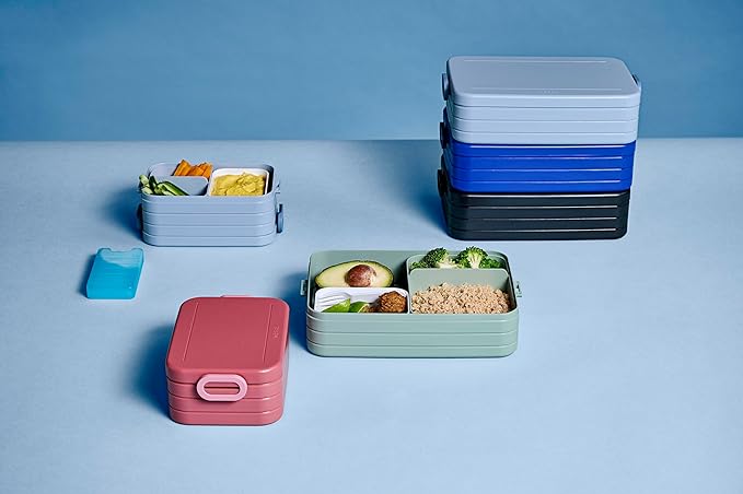 Mepal – Bento Lunchbox Take A Break Large – Lunch Box With Bento Box – Lunch Box For Sandwiches, Small Snacks & Left Overs – Snack & Lunch - 1500 ml - Nordic Blue