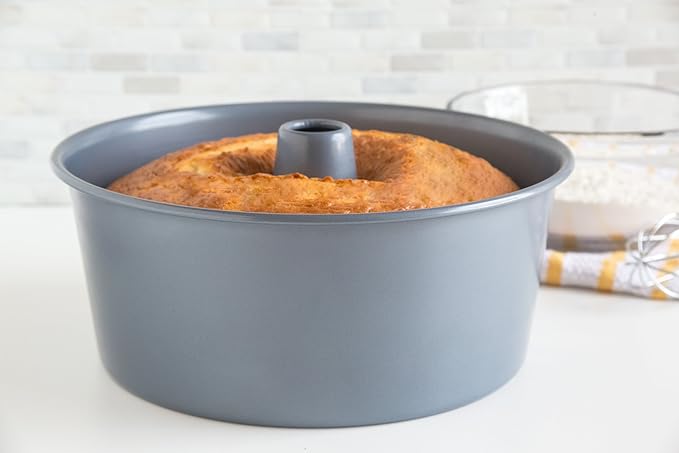 Fox Run Non-Stick Angel Food Cake Pan With Removable Bottom, 10 x 10 x 4.5 Inch Tube Cake Pan