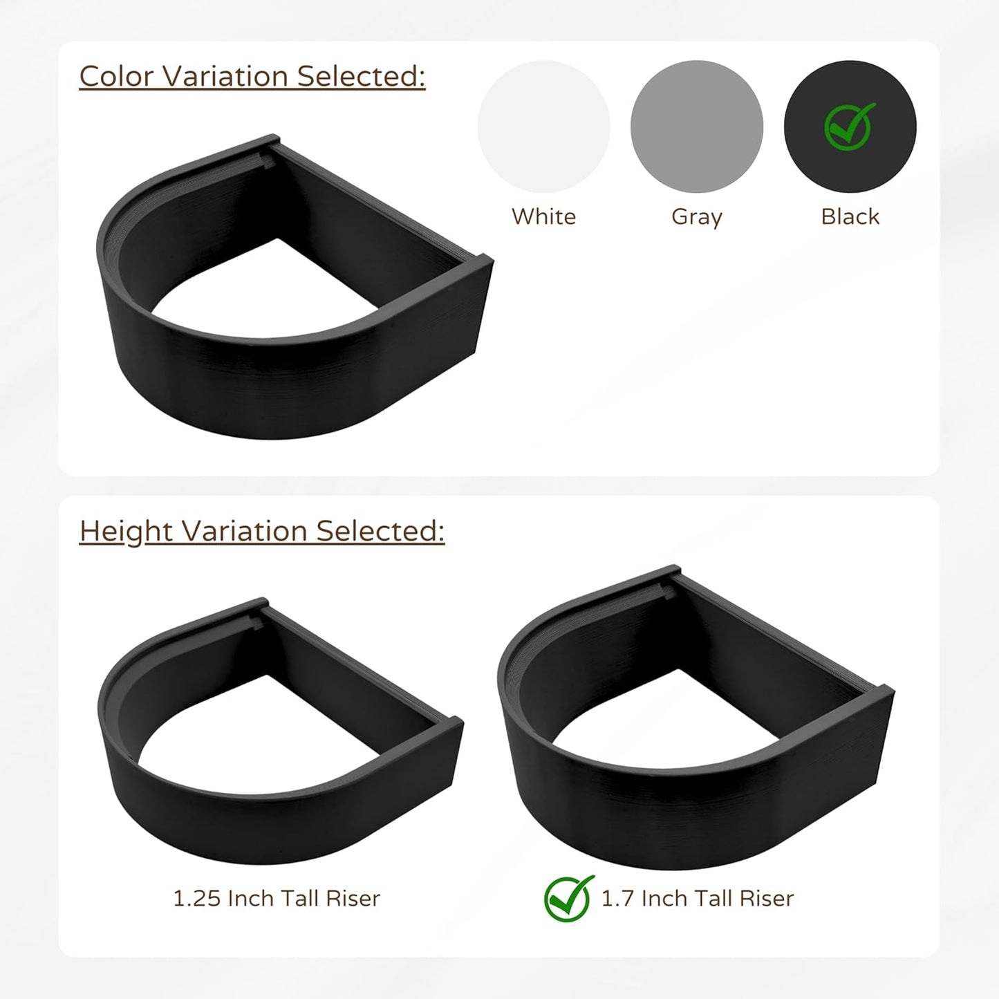 Drip Tray Mug/Cup Riser Made for the Keurig to Reduce Splashes - Riser Only (Black, K-Supreme 1.7 inches Tall)