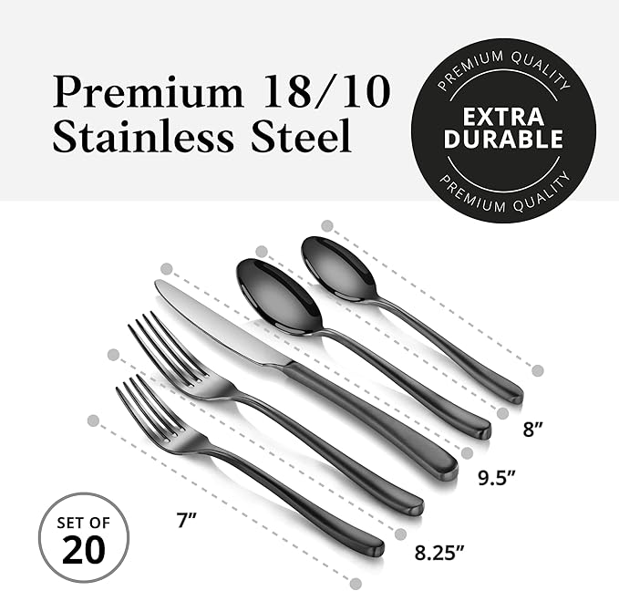Artaste Rain II Forged 18/10 Stainless Steel (Copper (Service for 4), Flatware (20-Piece Set))
