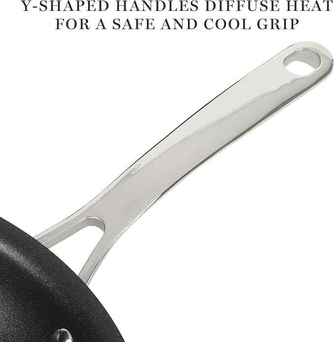 Martha Stewart Lockton Premium Nonstick 10 Piece Enamel Heavy Gauge Aluminum Pots and Pans Cookware Set - Grey