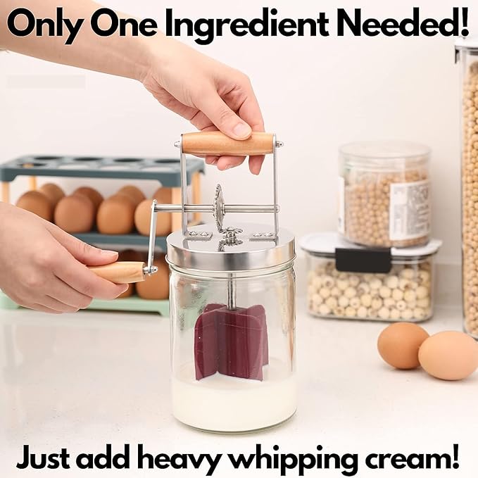 Dazey Butter Churner - Butter Crock, Cheese Cloth, Paddles, Recipe Book INCLUDED- Hand Crank Churn Manual Butter Maker- Create Delicious Homemade Butter With Your Own Dazey Churner