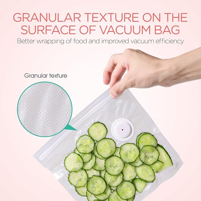 VOYOR Handheld Vacuum Sealer Portable & Cordless Vacuum Sealer - Vacuum Sealer Bags for Food 21 PCS