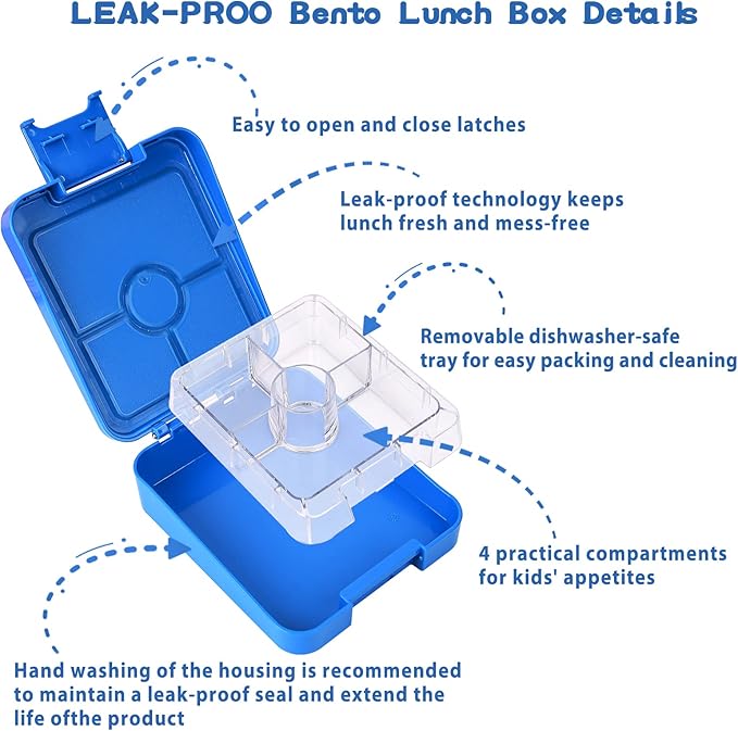 Bento Lunch Box Set for Kids with 10oz Soup Thermo, Leak-Proof Lunch Containers with 4 Compartment, Kids Thermo Hot Food Jar and Insulated Lunch Bag for Kid to School,BPA-Free(Basketball)