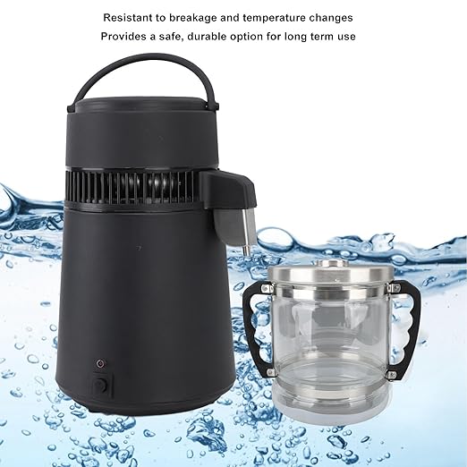 6L Glass jar for Home Beauty Water Distiller, Replacement Glass Collection Bottle Distiller Water Container, Water Purifier Filter for Home Countertop