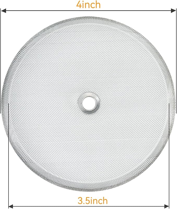 8 Pieces French Press Replacement Parts Stainless Steel Set, 6 Pieces 4in Universal French Press Screen, Containing Spiral Disk and Cross Disk for 34oz/3.75 Inch Wide French Press Coffee Press