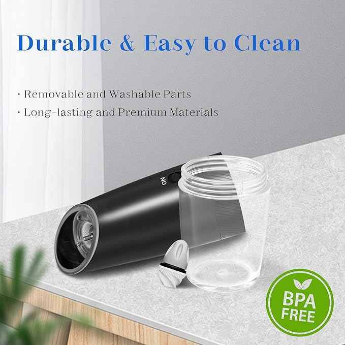 Rechargeable Salt And Pepper Grinder Set, Gravity Electric Salt And Pepper Grinder Set Electric, Salt And Pepper Shakers Set Electric, Adjustable Coarseness, LED Light, (Black+Black)