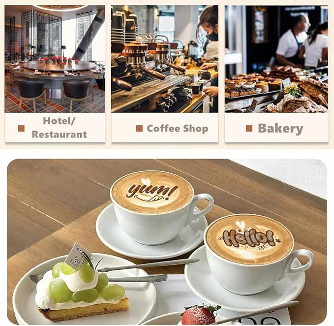 EVEBOT Handheld Food PrintPen Portable Mini Coffee PrintPen Latte Art Macaron Cookie DIY Design PrintPen, Christmas Gifts Bluetooth 4.2-1PCS Brown Color