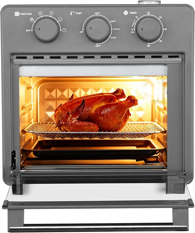 Magnavox Home, 16.5 qt Air Fryer Oven, With Steam Infusion, Black