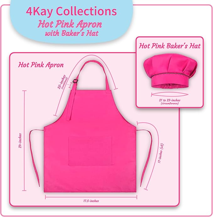 Ultimate Easy Baking Oven Bundle For Kids With 20 Items - Oven, 2 Refill Mixes, Apron, Hat, 2 Bowls, Spatula, Whisk, 9 Stickers, Baking Pan & Tool (Happy Hot Pink Baker Bundle)