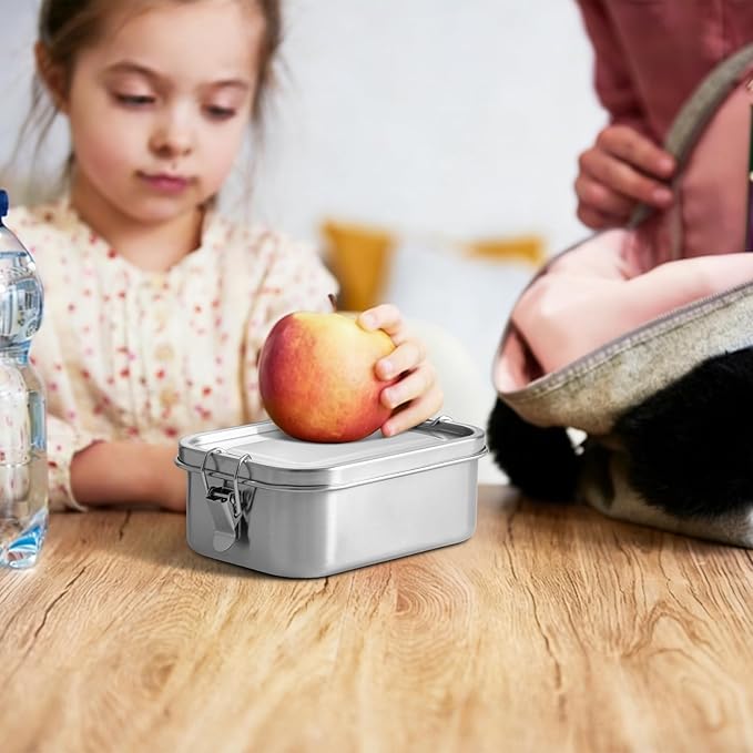 GOLDEN KEY 27oz Stainless Steel Lunch Box for Kids,BPA Free Bento Box for Kids with Leakproof Condiment Container,3 Compartment Bento box for School and Eating Out,Freezer & Dishwasher Safe(Brown)