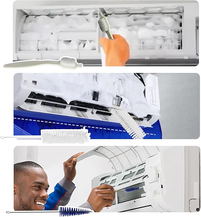 Mini Split Cleaning Kit for Air Conditioner,2 Bottles of air Conditioner Cleaner,2 Air Conditione Waterproof Bag, 4 Wall Mounted Air Conditioner Cleaning Tools etc.
