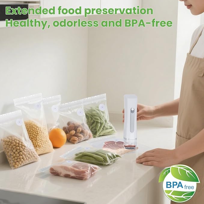 Reusable Vacuum Seal Bags, BPA-Free Food-Grade, Leakproof & Odor-Resistant, Freezer & Microwave Safe, Heavy-Duty Clear Bags for Meat, Seafood, Snacks, Dry Goods, 30 Pack (10.24" x 11.02")