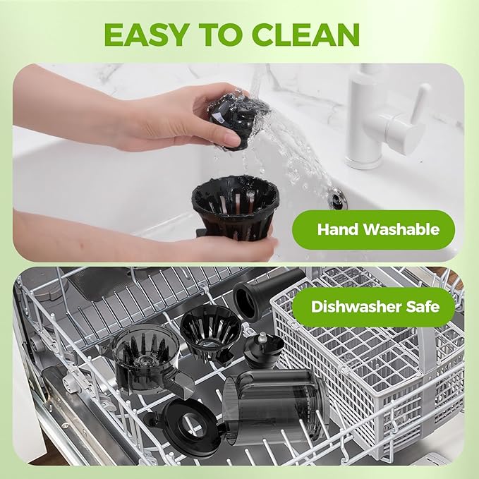 Juicer Machines, Cold Press Juicer Fit Whole Fruits and Vegetables, Slow Masticating Juicers with Wide Feed Chute, High Juice Yield, BPA Free