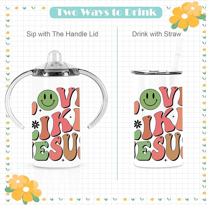 12 Oz Sublimation Sippy Cup 10 Pack, Kids Sublimation Sippy Tumblers, Stainless Steel Todder Water Bottle