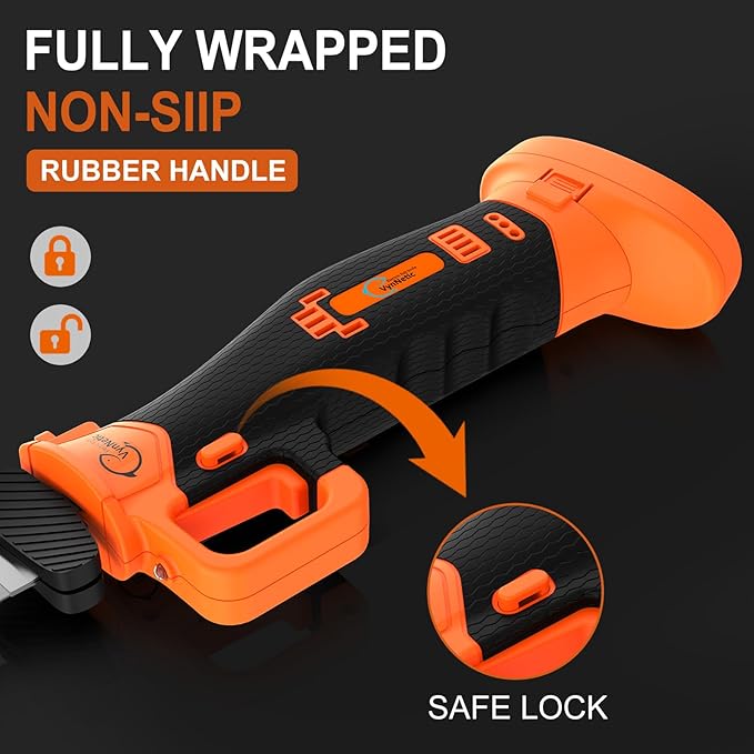 Electric Fillet Knife for Fish - Rechargeable Cordless Electric Knife With Non-Slip Grip Handle & 4 Ti-Nitride S.S. Coated Non-Stick Blades, 2 Batteriess Charger and Case For Fishing
