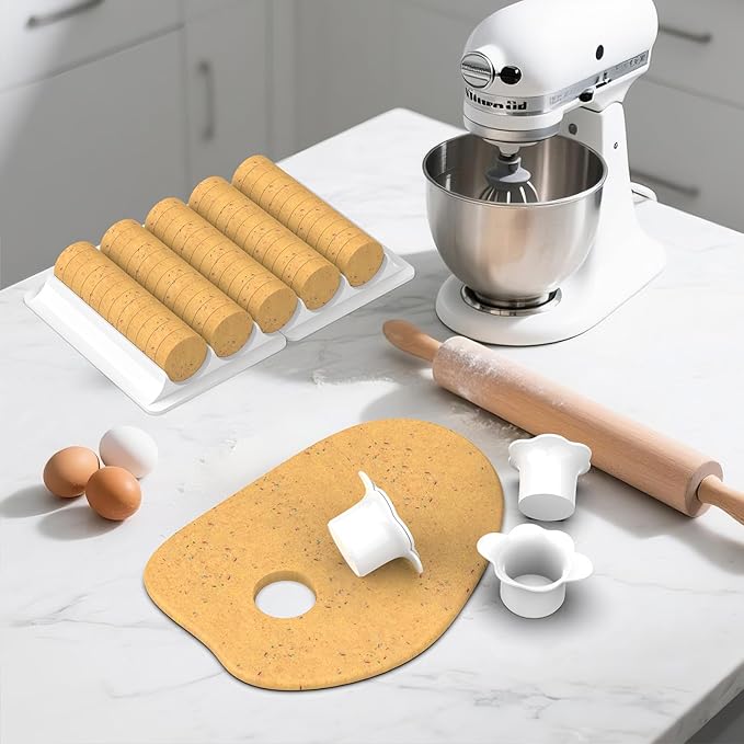 Cake Pop Cutter and Pusher with Tray - Circle Cake Pop Mold Set | Smooth & Easy-Clean Surface (Pink-Cutter & Tray Set)