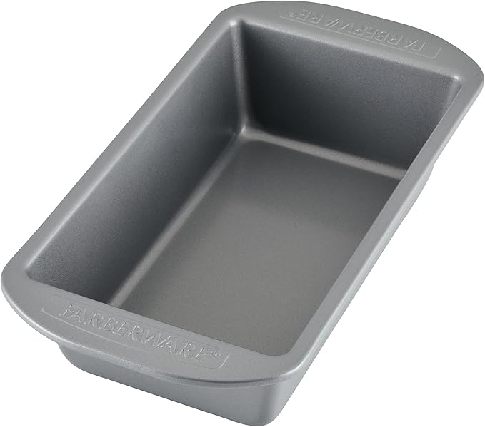 Farberware Bakeware Meatloaf/Nonstick Baking Loaf Pan Set, Two 9-Inch x 5-Inch, Gray