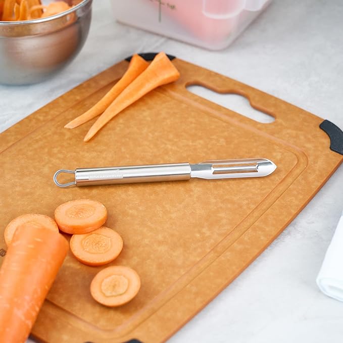 Restaurantware-German Standard 7.6 Inch Vegetable Peelers, 6 Dishwashable Hand Peelers - Ultra Sharp Blades, Ergonomic Handles, Stainless Steel Potato Peeler, For Zucchini, Carrot, Or, More