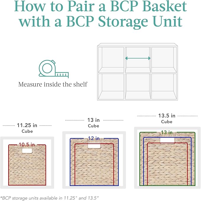 Best Choice Products 10.5x10.5in Pack of 5 Cube Storage Baskets, Water Hyacinth Multipurpose Collapsible Organizers, Handwoven Laundry Totes for Laundry, Living Room, Kids Room & Nursery - Gray