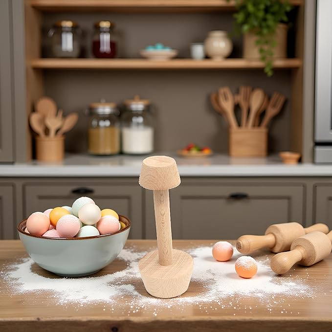 Tart Tamper Pastry Tamper Double Side Wooden Egg Tart Tamper Mold DIY Cake Pastry Pusher for Kitchen Party Baking Tools Tart Tamper, Pie, Tart and Quiche Pans,Tart Pans