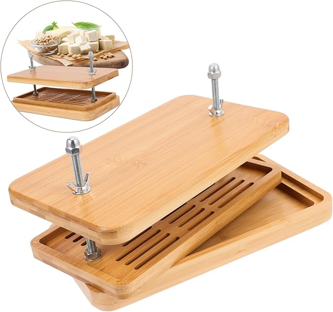 LABRIMP Homemade Tofu Maker Bamboo Tofu Press Mold Bean Curd Molds Pressure Drainer