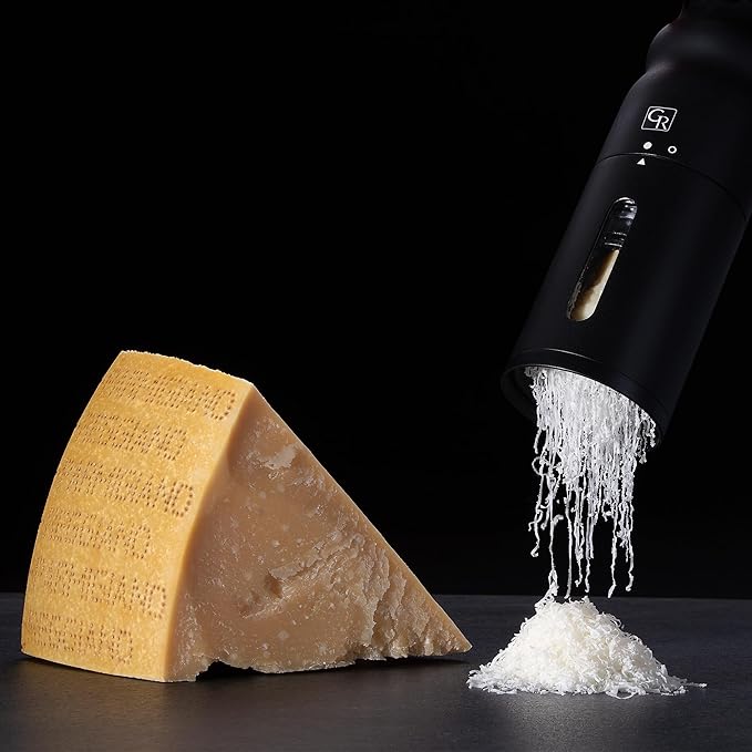 Grater Rain Cheese Grater Lower Housing, Heavy Duty Electrical Cheese Grater for Kitchen with 3 Interchangeable Blades, Dishwasher & Refrigerator Friendly Easy to Use Cheese Shredder